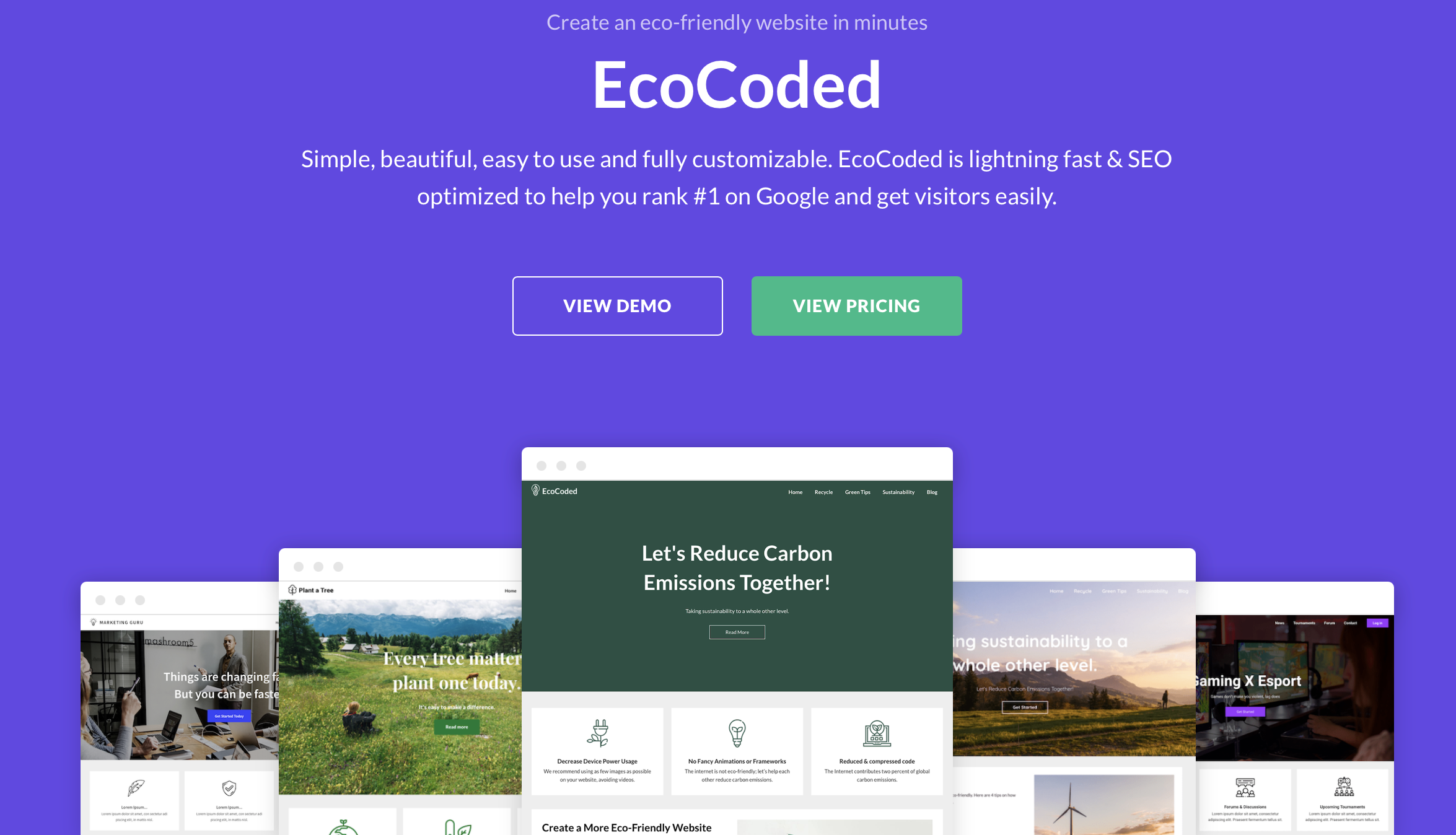 WordPress-Vorlage Ecocoded von SuperbThemes Bild: WordPress-Vorlage Ecocoded von SuperbThemes