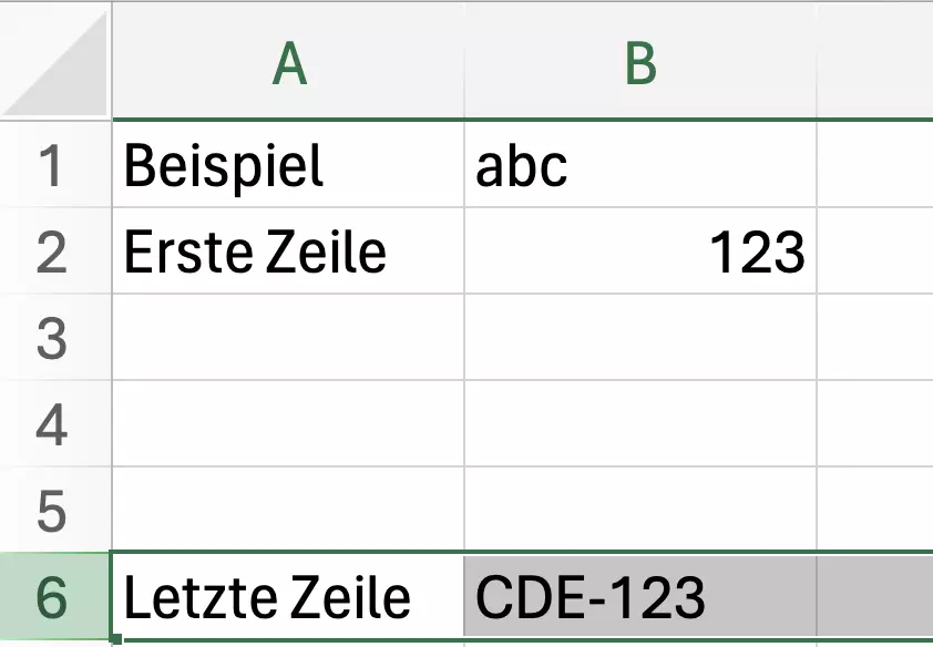 Excel: Zeile auswählen Bild: Excel: Zeile auswählen