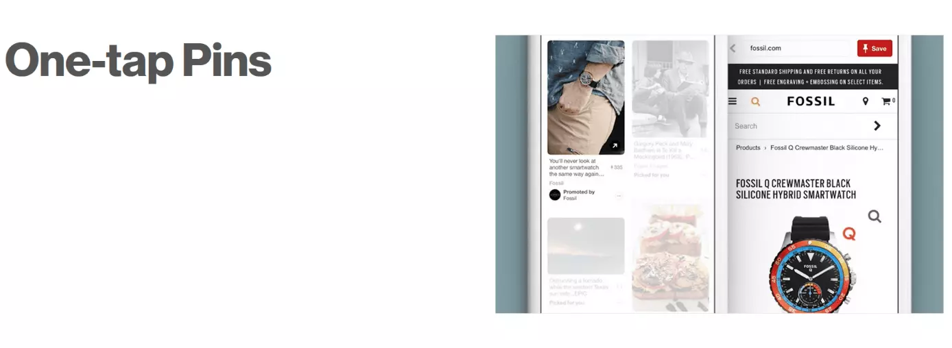 Bild: One-tap Pin auf Pinterest
