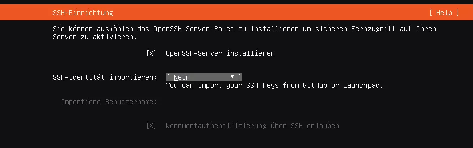Bild: Ubuntu-Server: SSH-Einrichtung