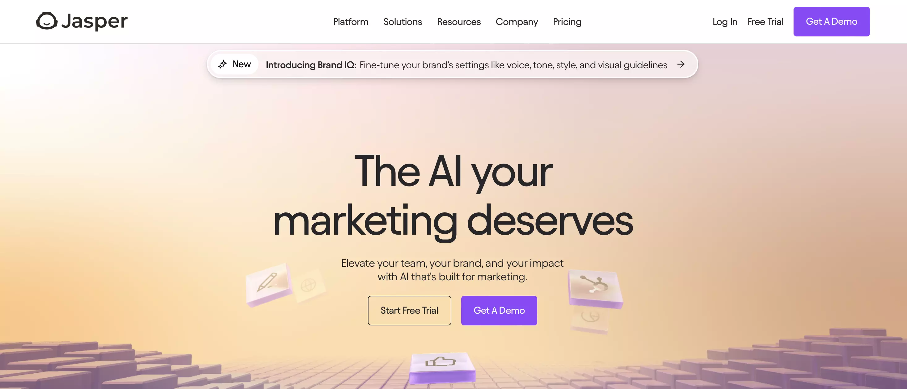 Screenshot der Website von Jasper AI Bild: Screenshot der Website von Jasper AI